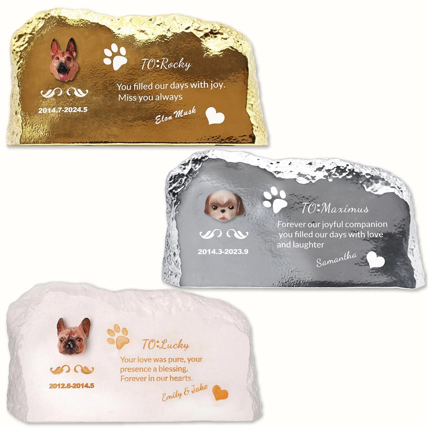 FurryDise™- Custom Made Cat Grave Marker – Personalized Pet Headstone