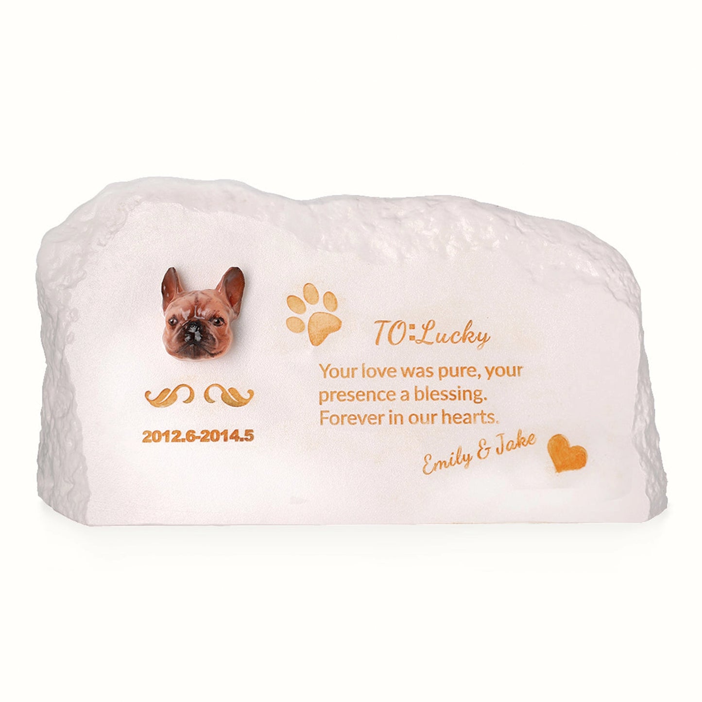 FurryDise™- Custom Made Dog Grave Marker – Personalized Pet Headstone