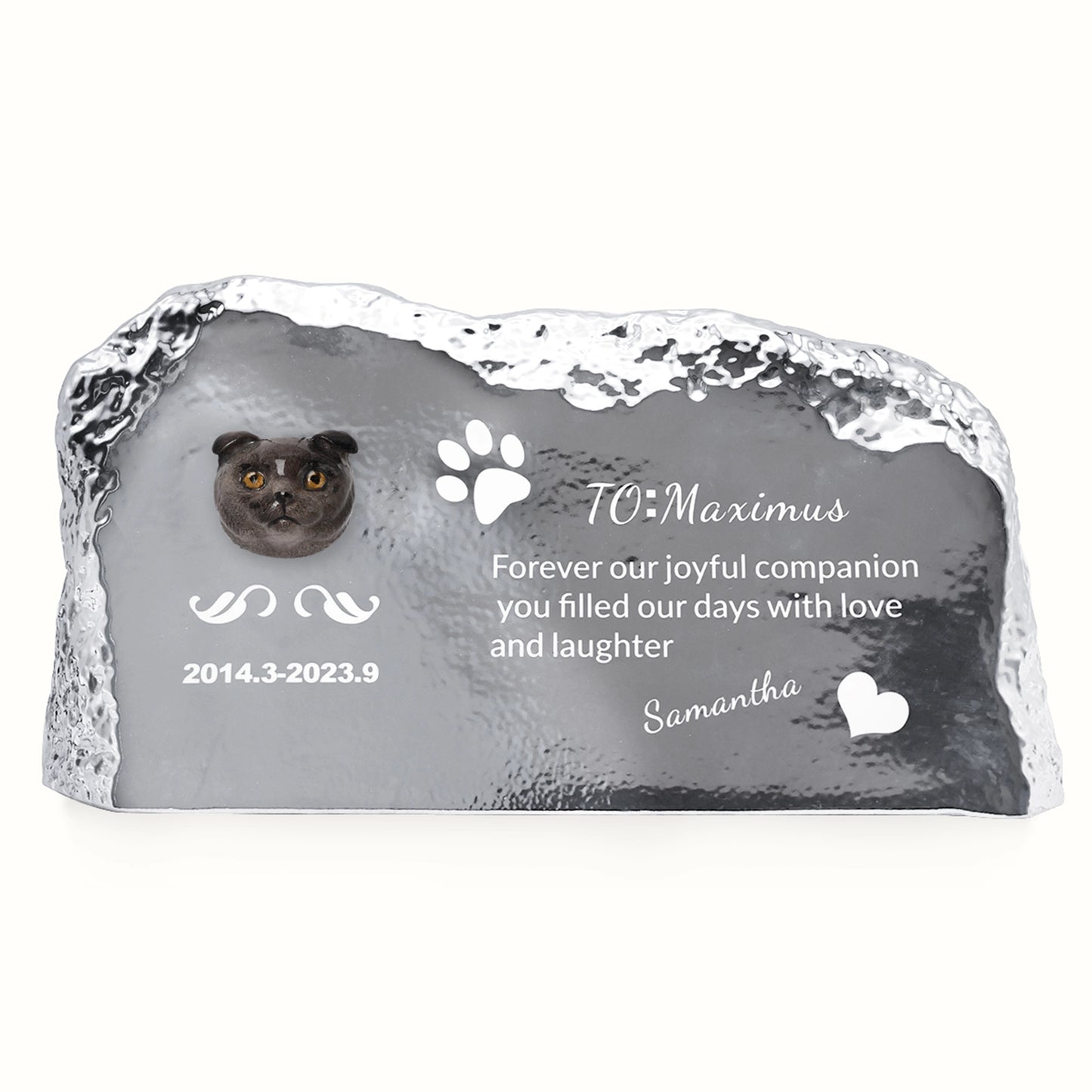 FurryDise™- Custom Made Cat Grave Marker – Personalized Pet Headstone