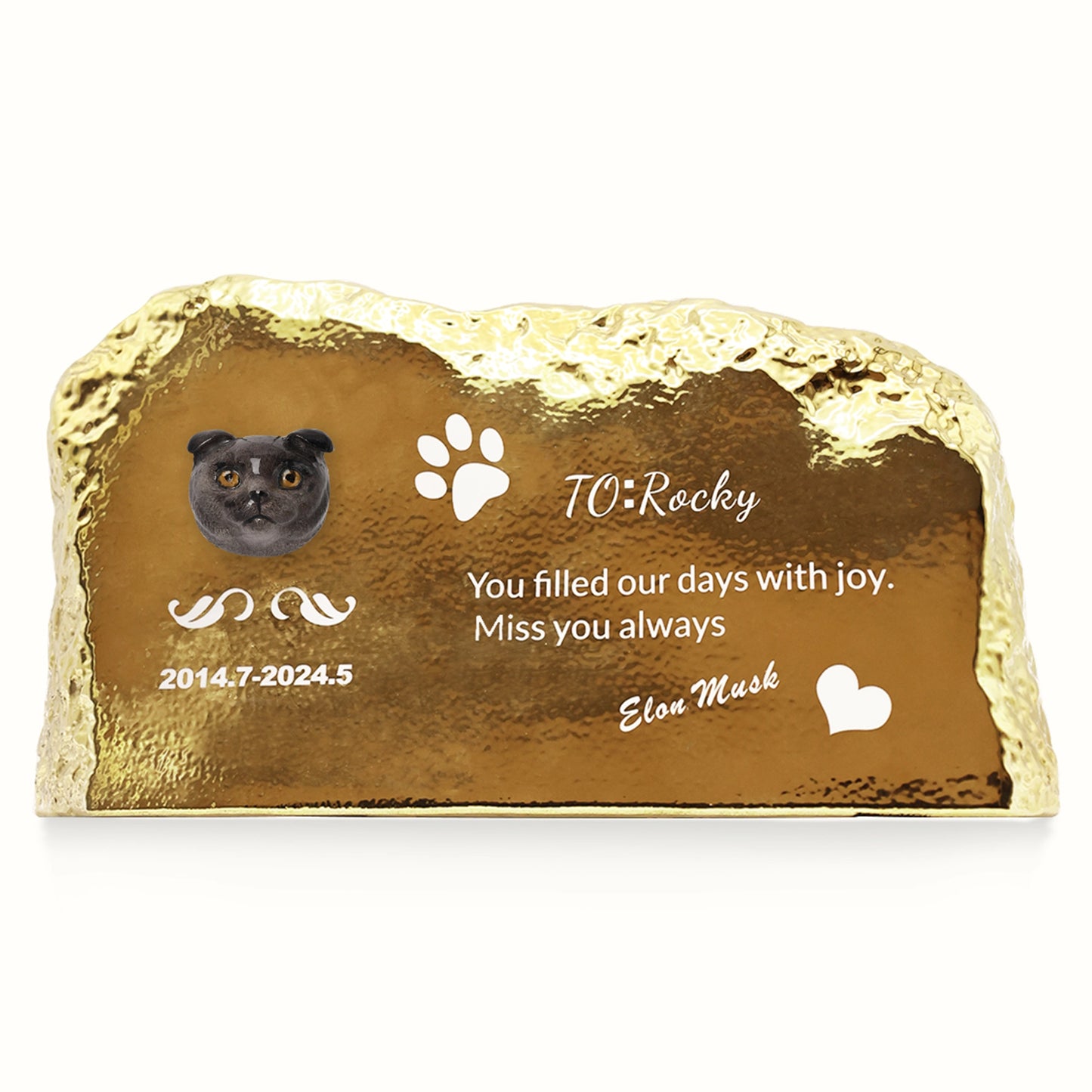 FurryDise™- Custom Made Cat Grave Marker – Personalized Pet Headstone