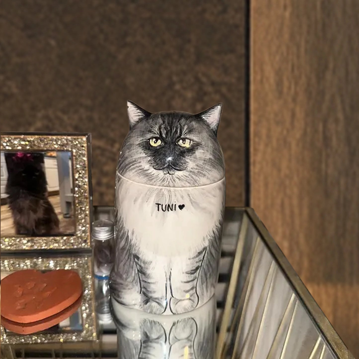 Handbemalte Katzenurne