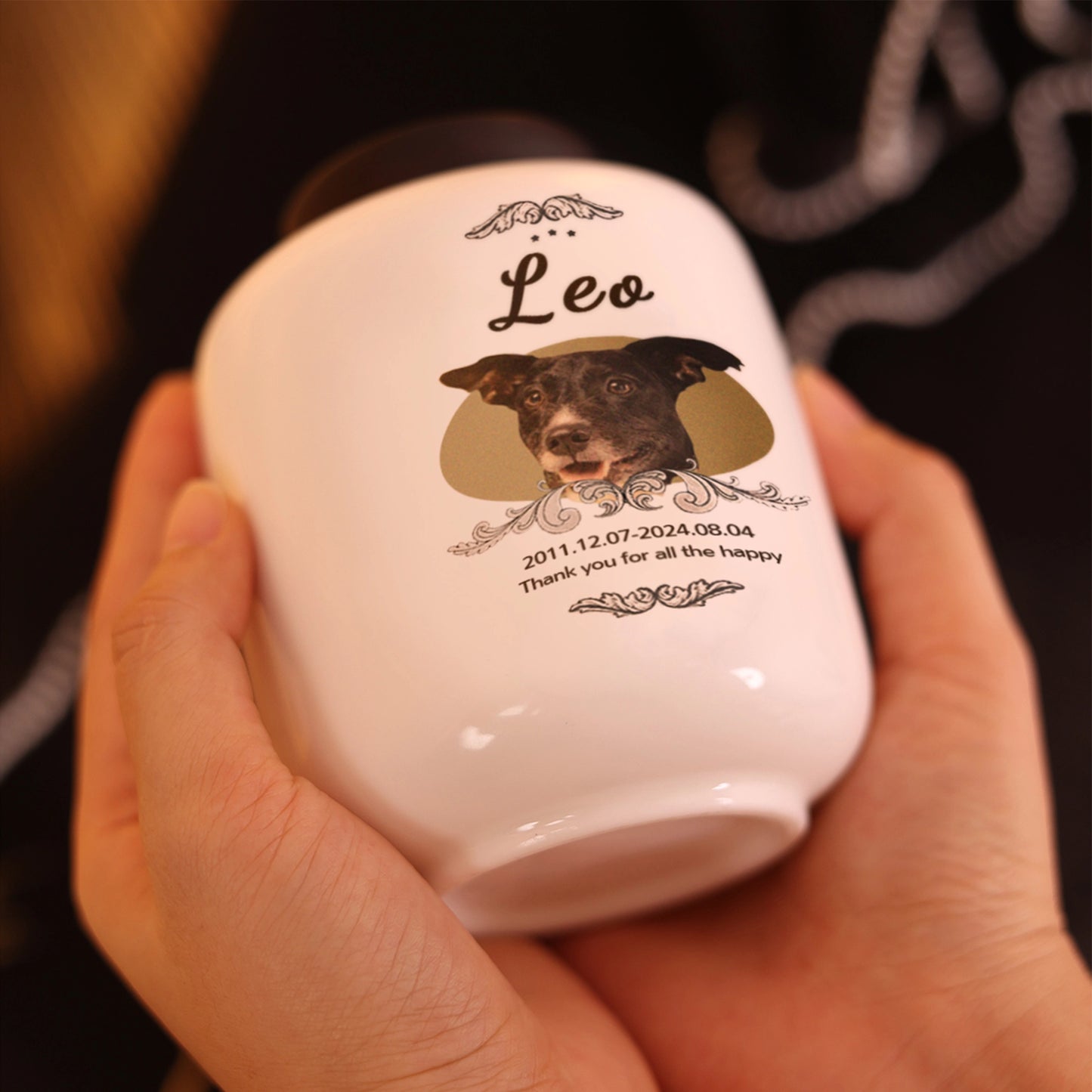 FurryDise- Zenith Custom Pet Portrait Urn -Small