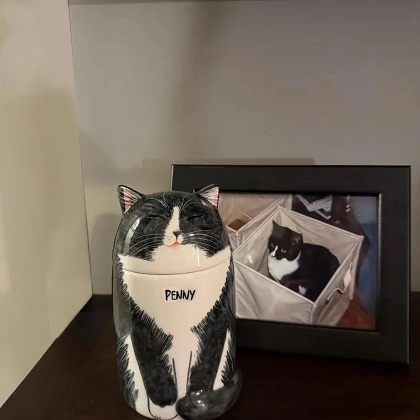Handbemalte Katzenurne