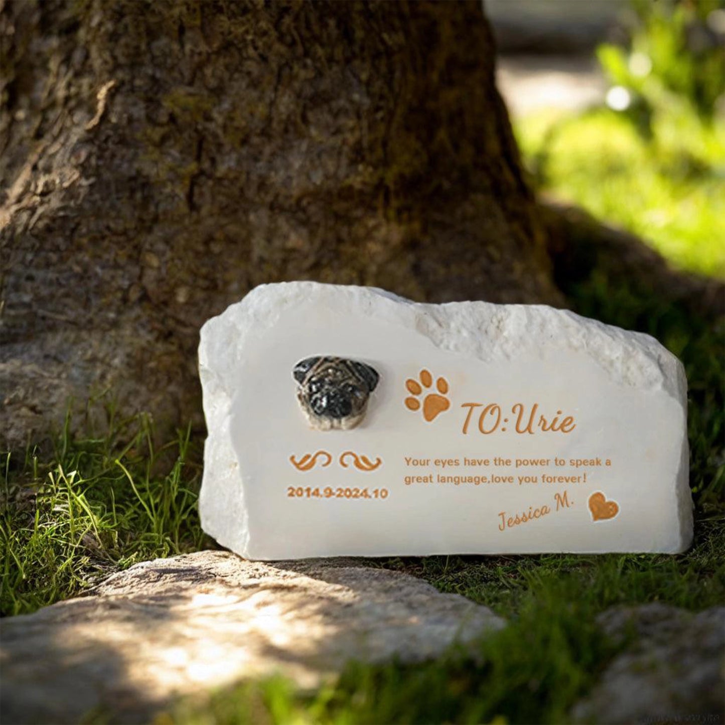 FurryDise™- Custom Made Cat Grave Marker – Personalized Pet Headstone