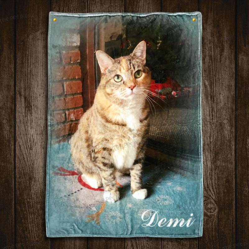 Custom Pet Print Fleece Blanket from Your Pet Photo