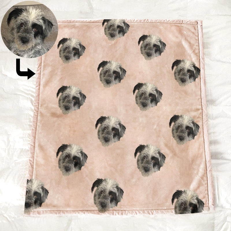 Custom Multi Pet Head Blanket from Original Pet Photo