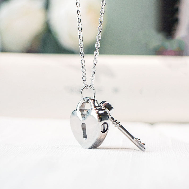 Heart-Lock Pet Memorial Cremation Urn Necklace