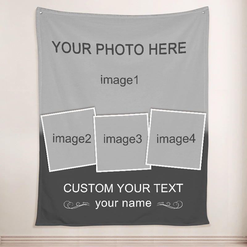 Photo Blanket Personalized with Pet Pictures, Custom Dog Blankets from Pet Photo