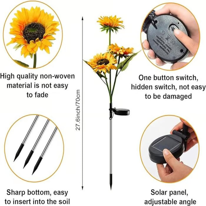 ForeverBloom™ Solar Sunflower Lights