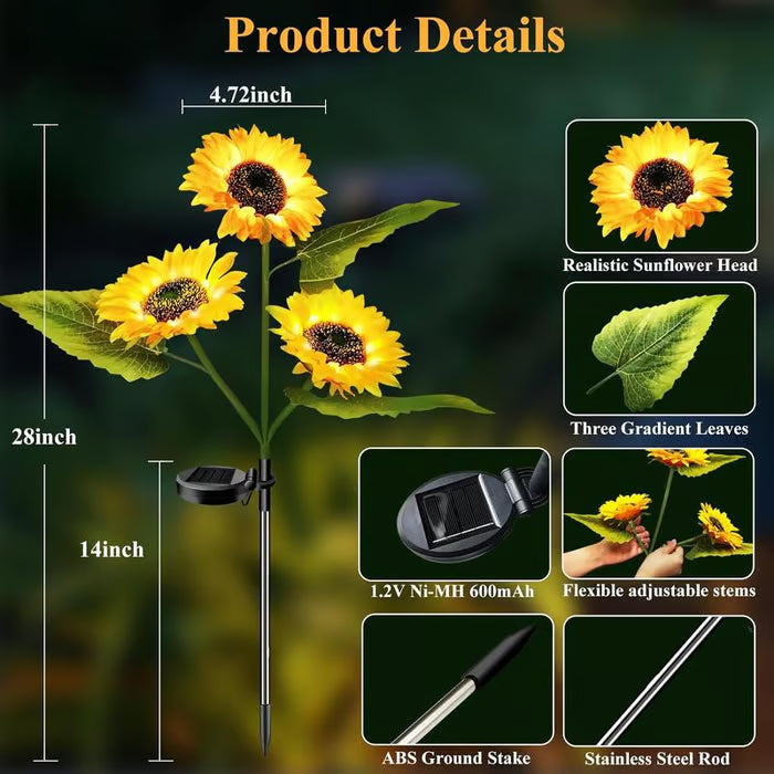 ForeverBloom™ Solar Sunflower Lights