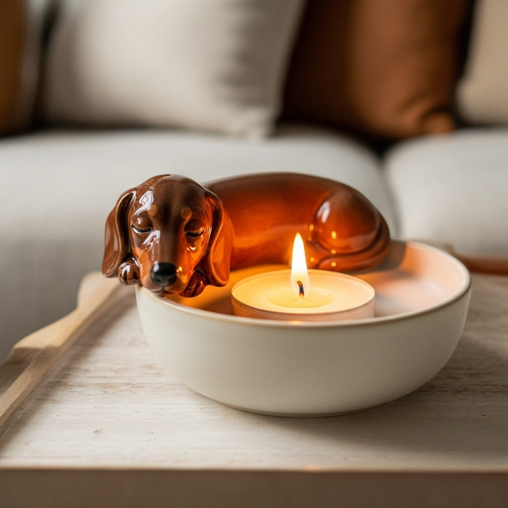 Dachshund Candle Companion