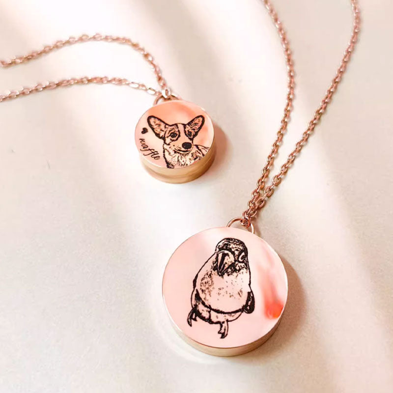 Personalized Engraved Necklace Urn for Pet Ashes