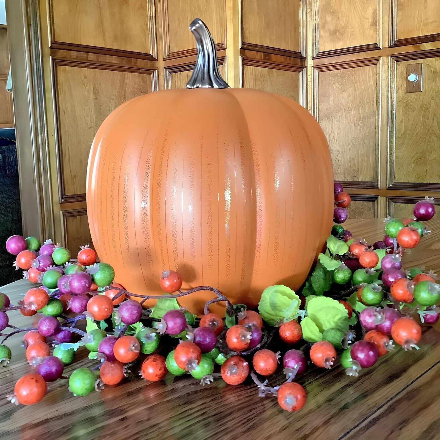 Starry Night Twinkling Glass Pumpkin Set