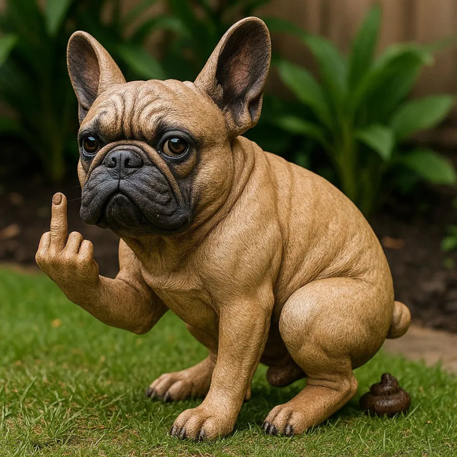 GardenGuard Funny French Bulldog Statues