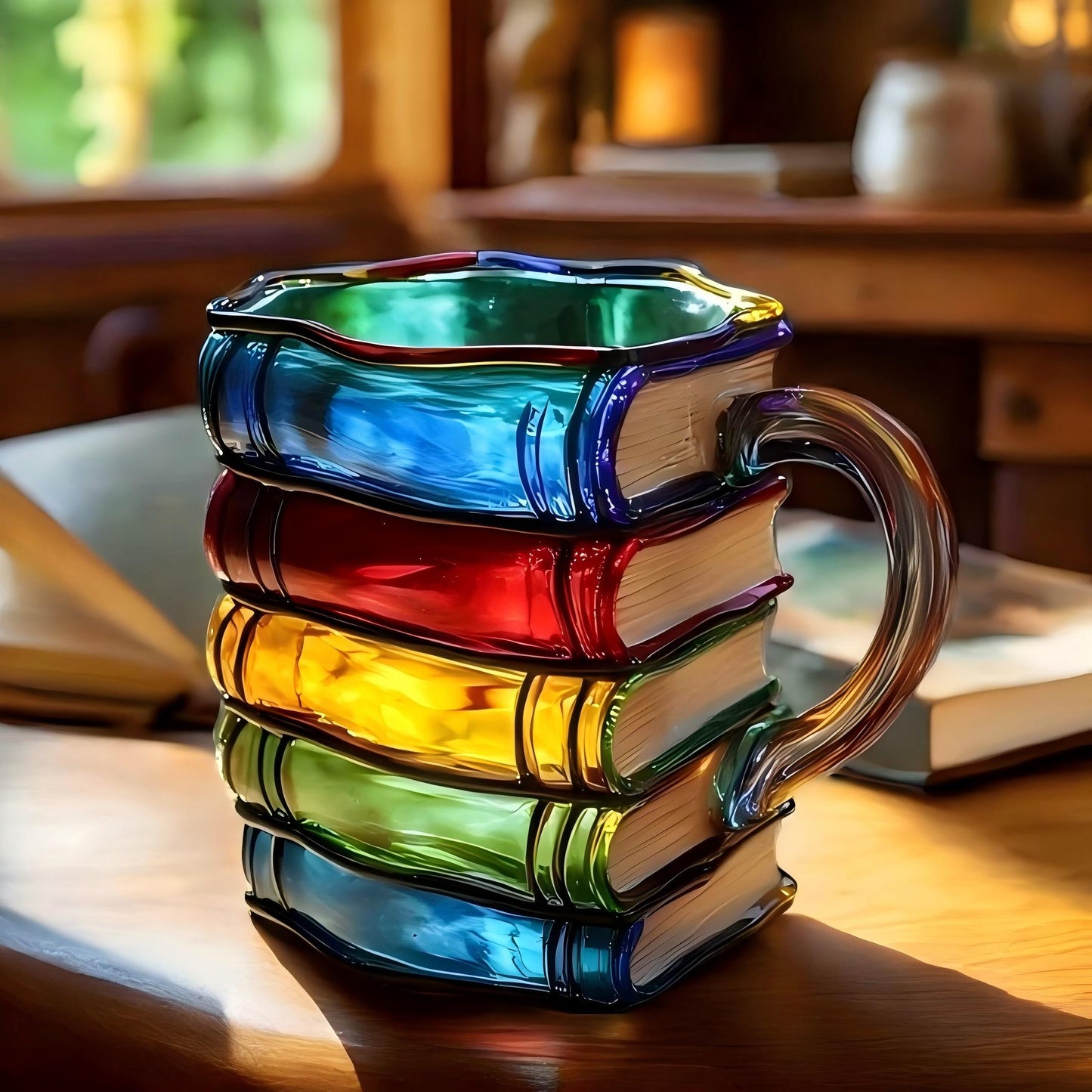 🌈 Stacked Stories Mug™ — Drink from a Tower of Color & Imagination