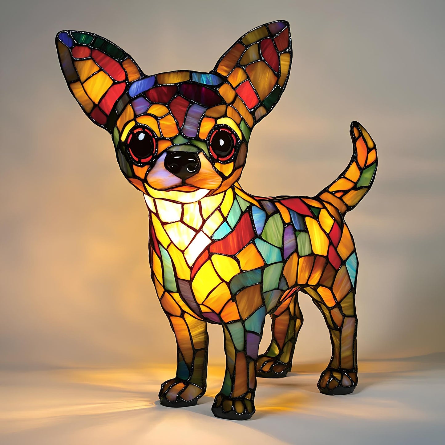 Chihuahua Resin Art Lamp