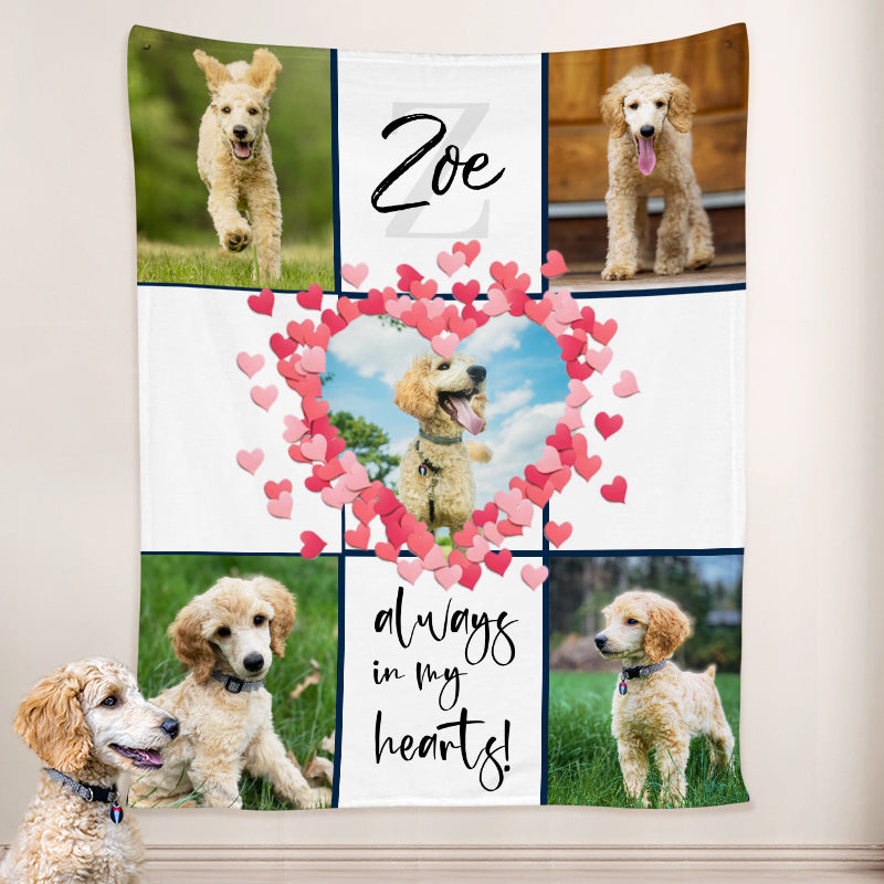 Collage Blanket Pet Personalized Family Photo Blankets with Name
