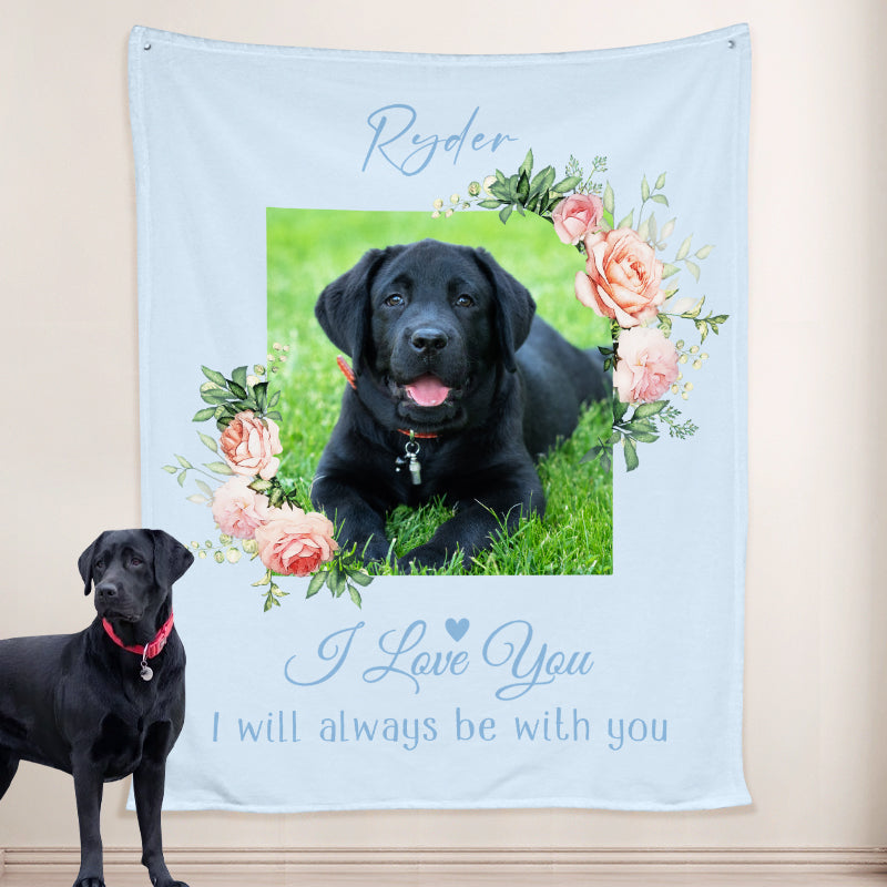 Custom Pet Memorial Blankets with Pictures, Personalized Dog Blankets for Sofa