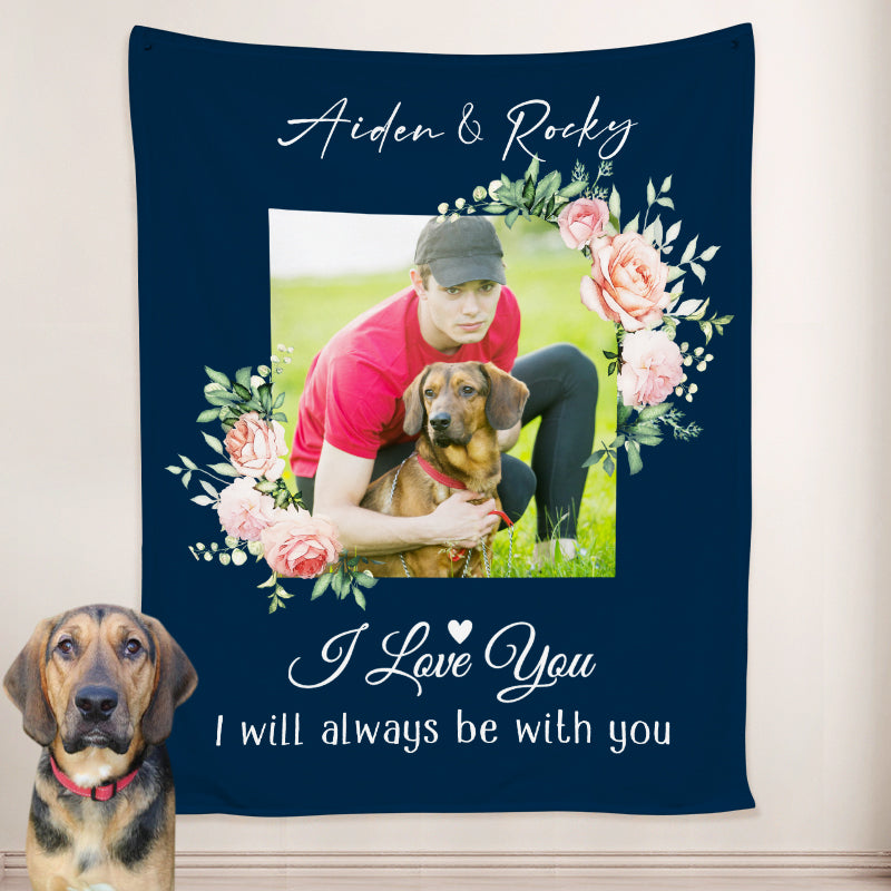 Custom Pet Memorial Blankets with Pictures, Personalized Dog Blankets for Sofa