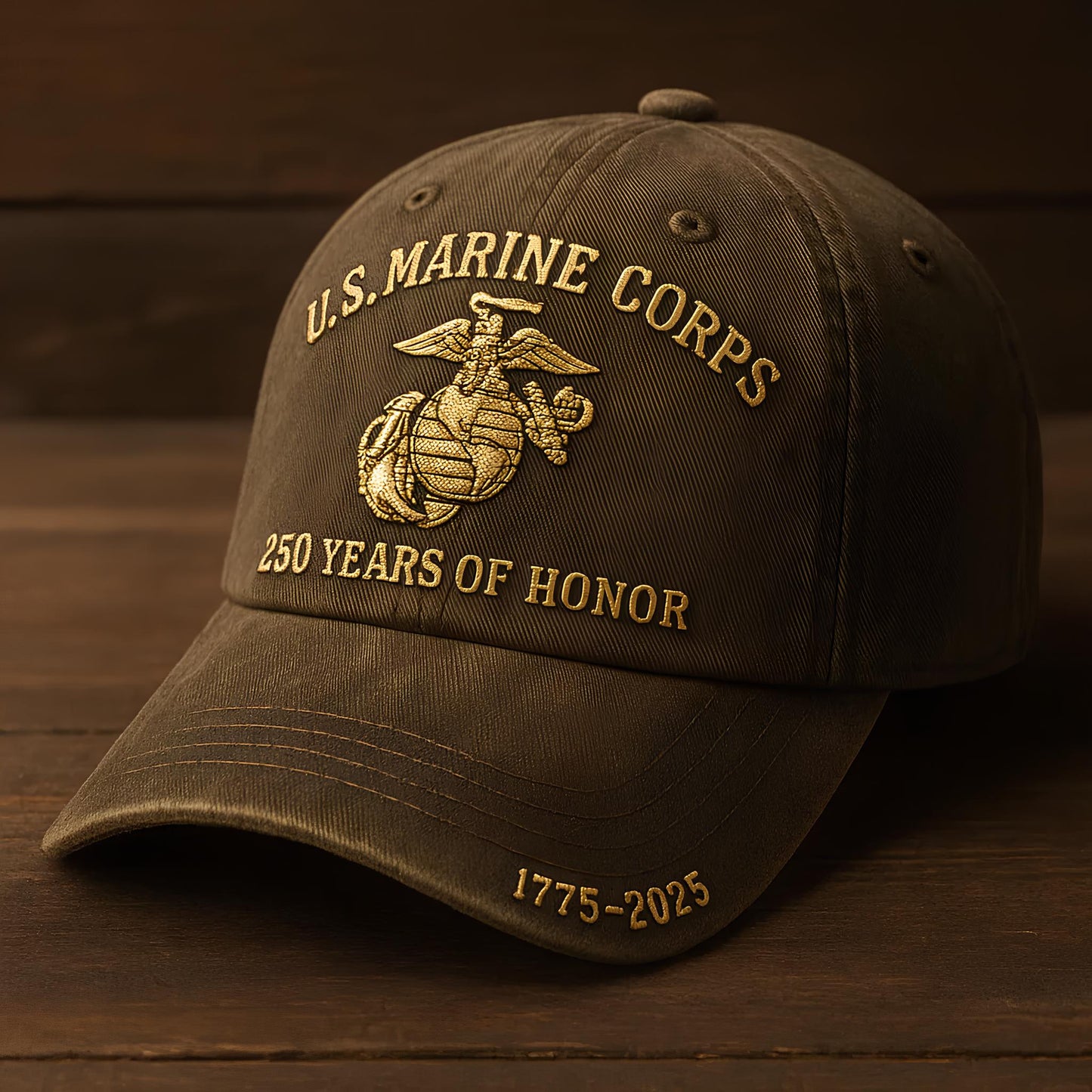U.S. Marine Corps 250th Anniversary Cap — Olive Combat Edition