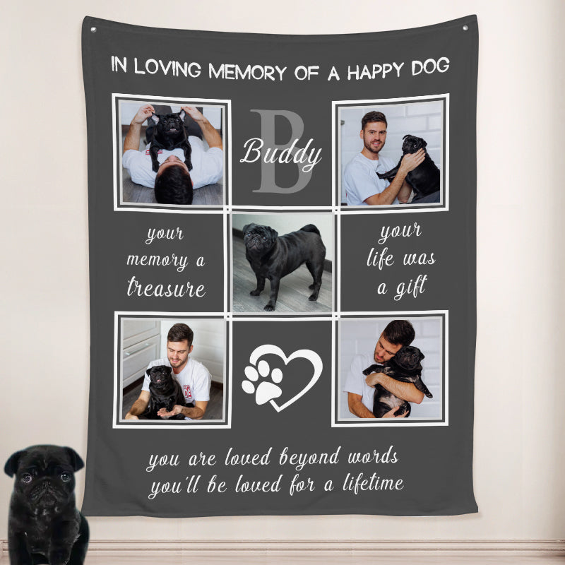 Personalized Dog Blankets with Name, Custom Blanket with Photo of Pet