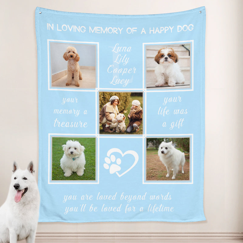 Personalized Dog Blankets with Name, Custom Blanket with Photo of Pet