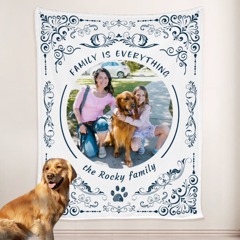 Custom Dog Blanket with Picture, Personalized Patterned Blanket with Name