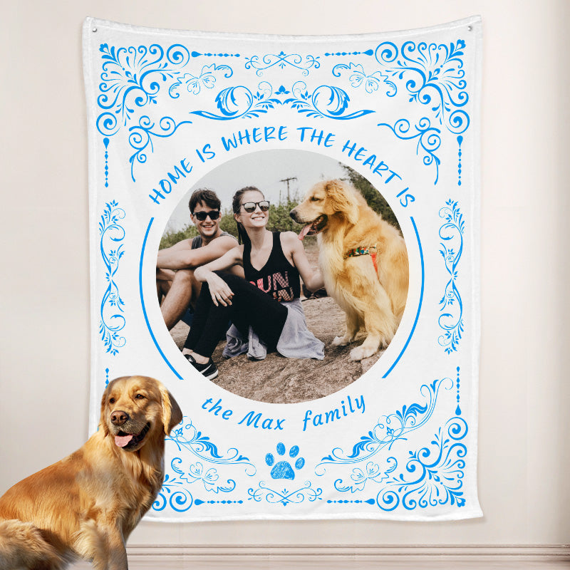 Custom Dog Blanket with Picture, Personalized Patterned Blanket with Name