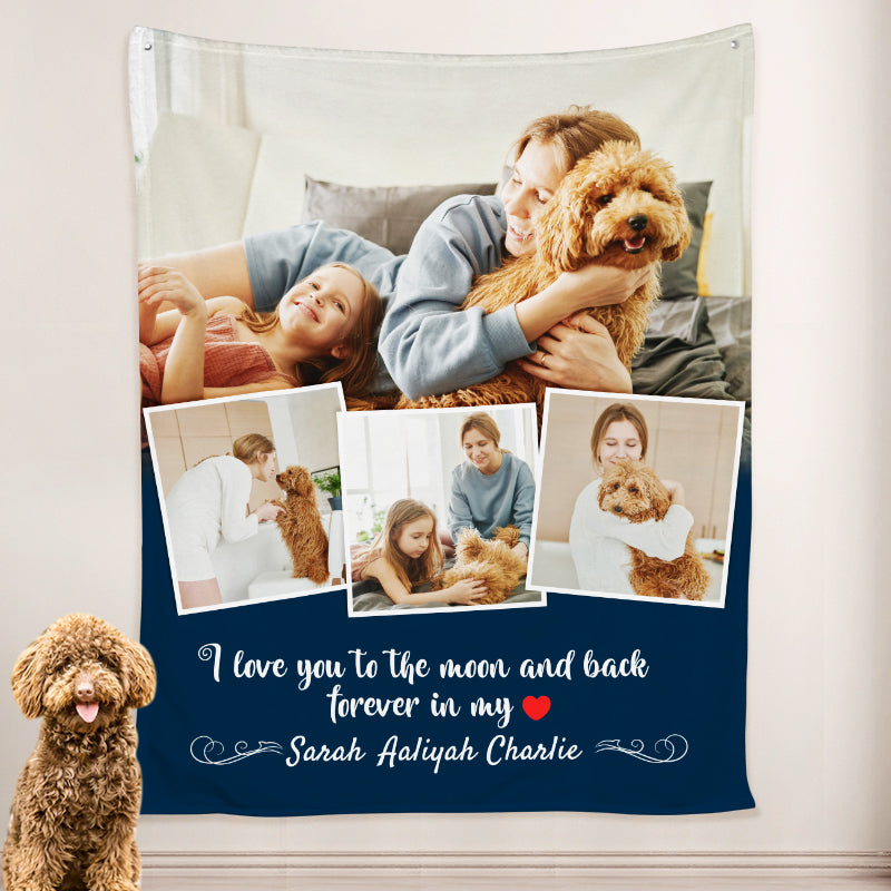 Photo Blanket Personalized with Pet Pictures, Custom Dog Blankets from Pet Photo