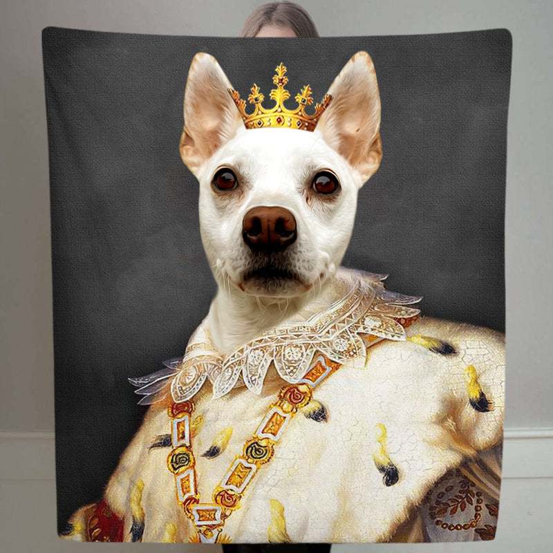 The Princess - Custom Pet Renaissance Dog Blanket Personalized With Photo
