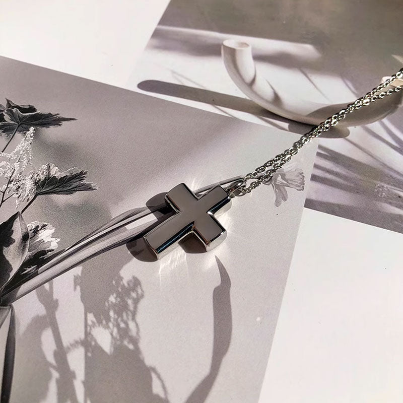 Cross Personalized Pet Memorial Cremation Urn Necklace