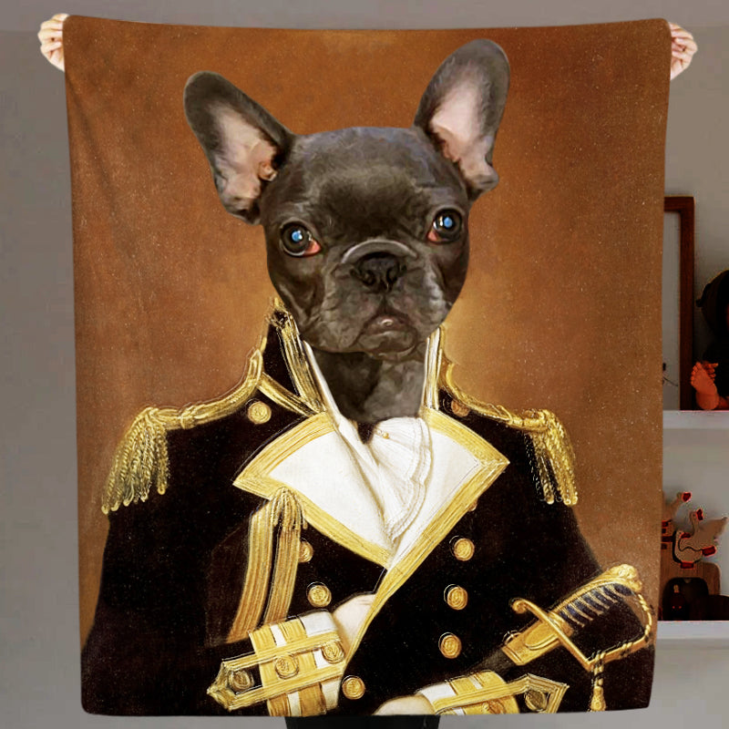 The Noble - Personalized Dog Renaissance Blanket with Pet Face