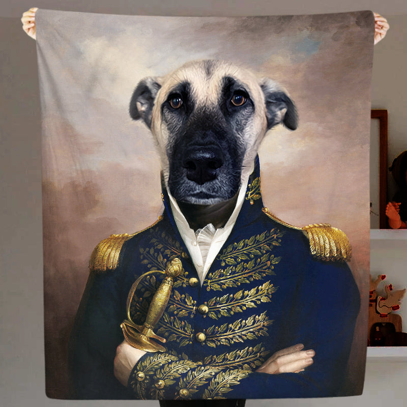 The Noble - Personalized Dog Renaissance Blanket with Pet Face
