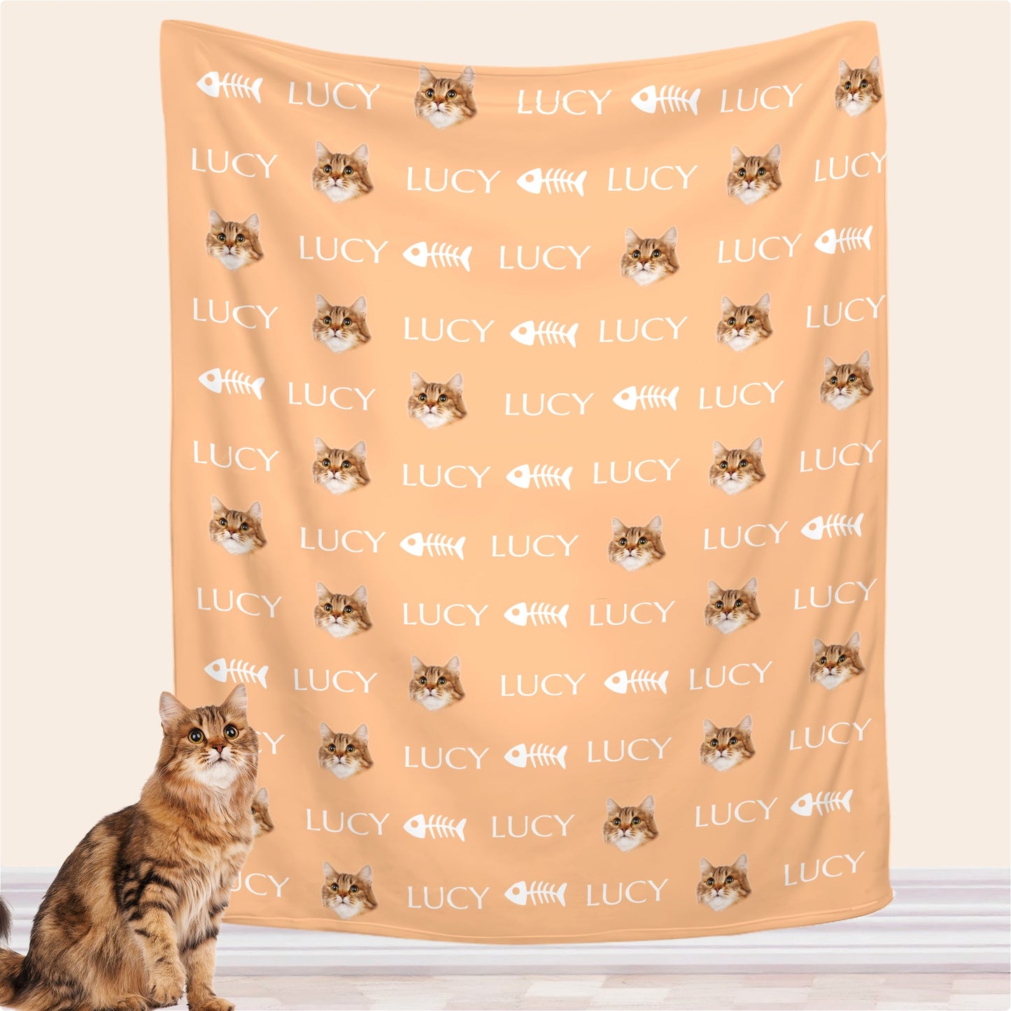 Paw Print Fleece Blanket Personalized Dog Blankets with Name
