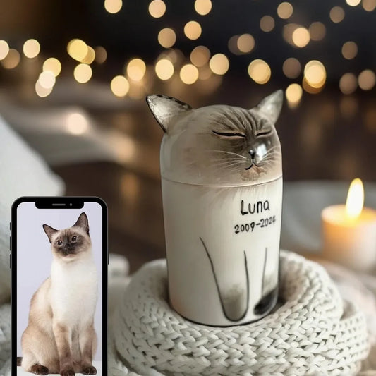 Remembering Luna: A Personalized Cat Urn's Tale of Love