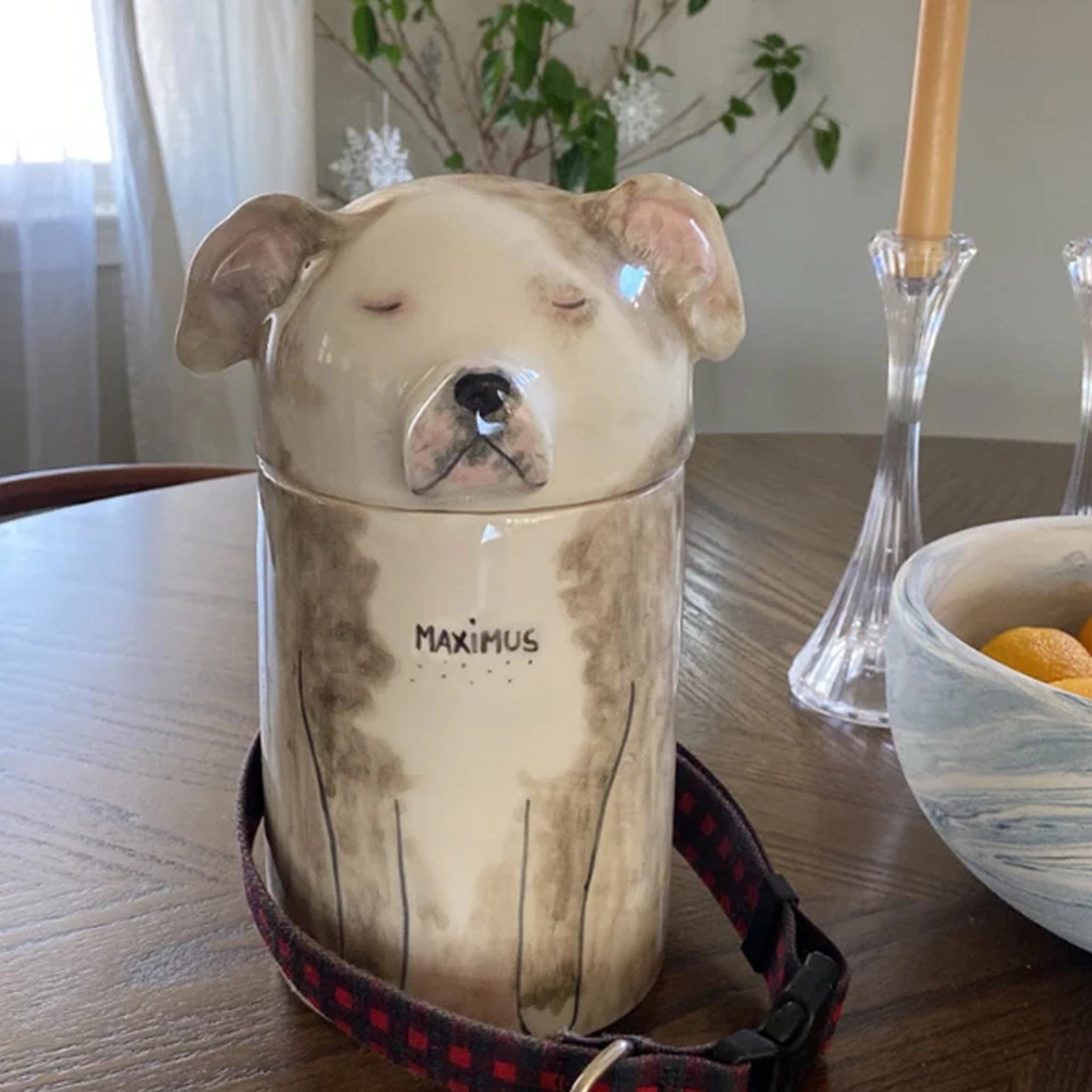 Custom Ceramic Dog Urn Personalized Memorial