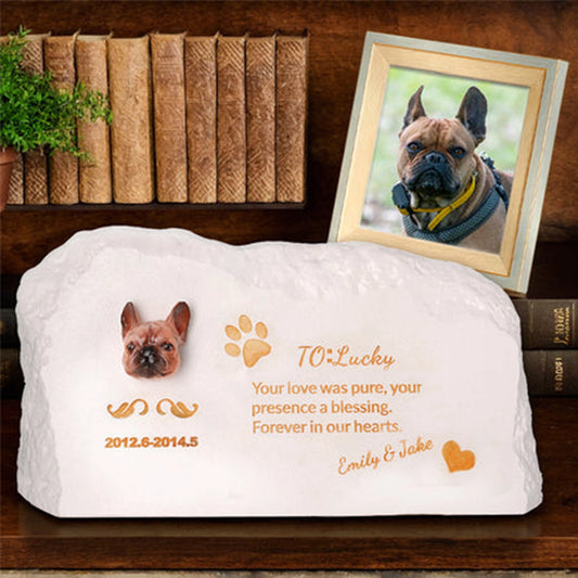 FurryDise™- Custom Made Dog Grave Marker – Personalized Pet Headstone