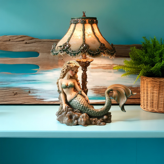 Mermaid Resin Art Lamp