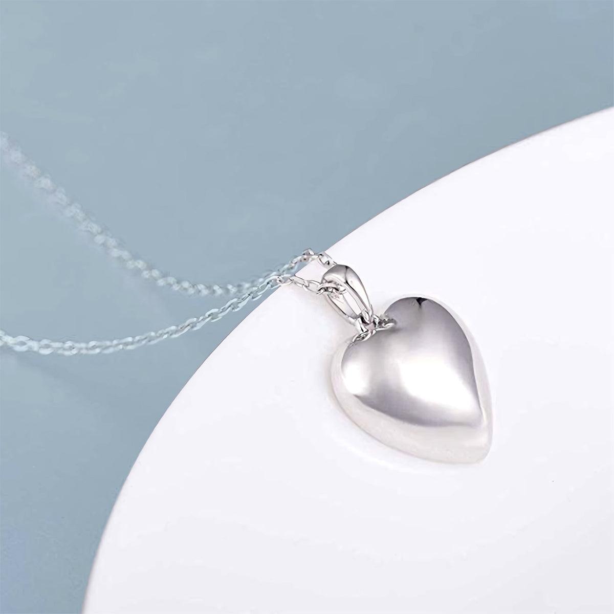 Sterling Silver Heart Urn Necklace - Furrydise