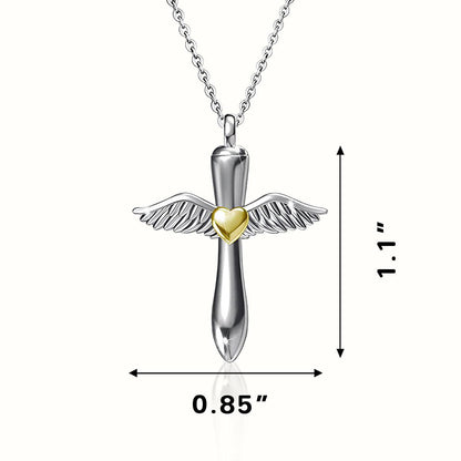 Angel Wings Ashes Urn Necklace in Sterling Silver - Furrydise