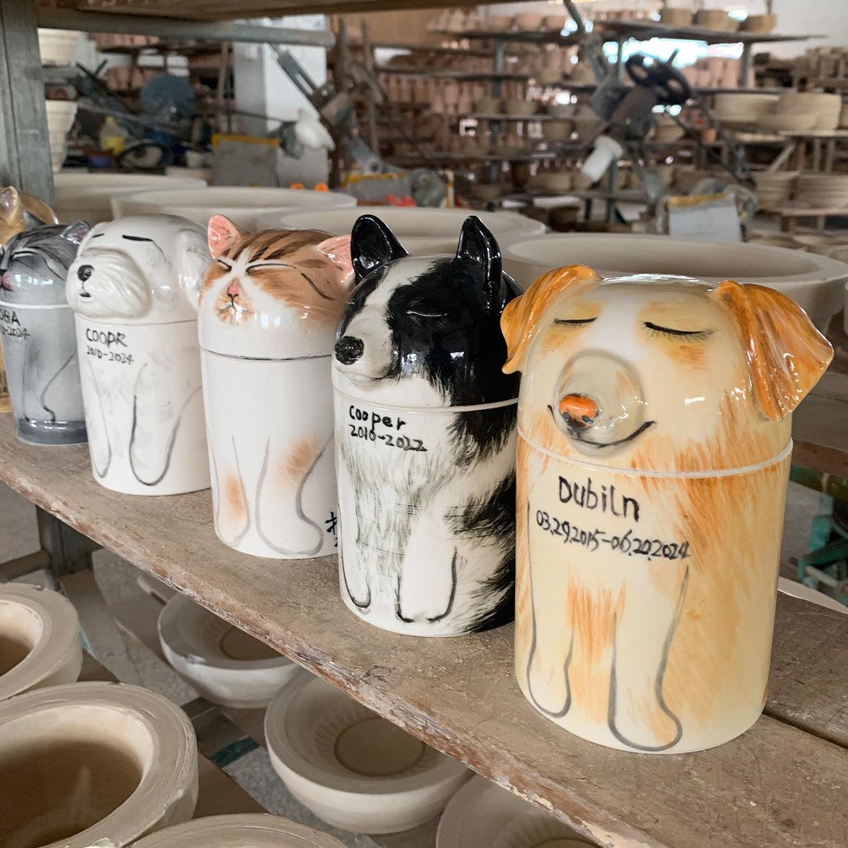 Hand Painted Dog Urn - Furrydise