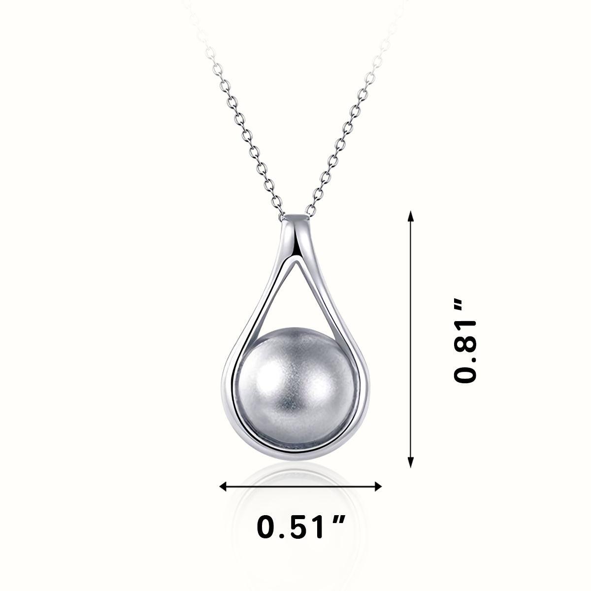 Sterling Silver Pearl Urn Necklace for Ashes - Furrydise