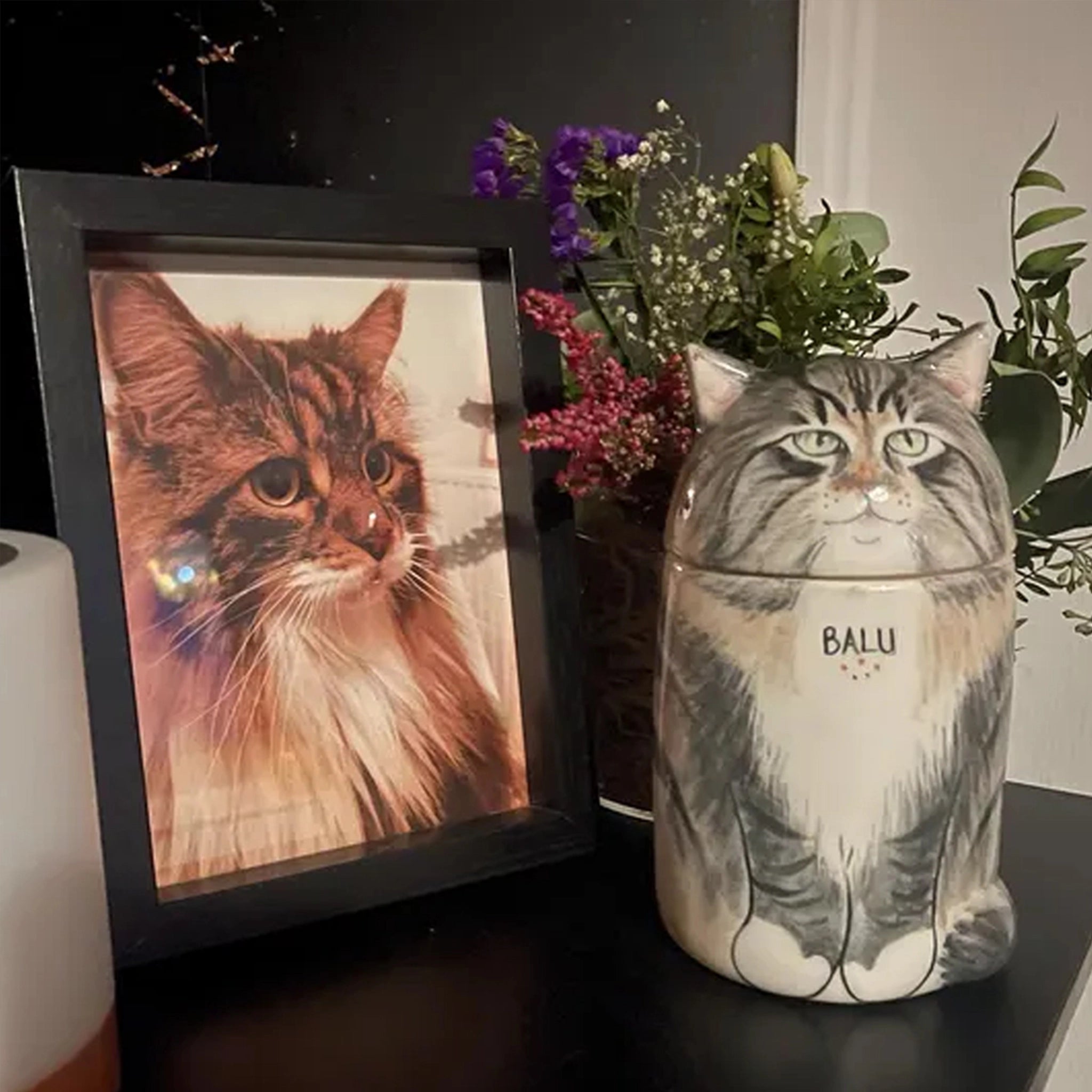 Custom Ceramic Cat Urn Personalized Memorial