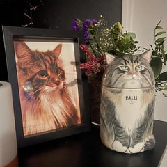 Custom Ceramic Cat Urn Personalized Memorial