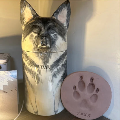 Custom Hand Painted Dog Urn