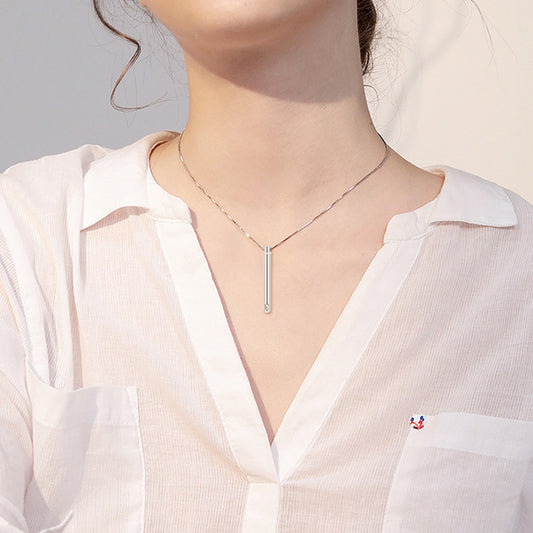 FurryDise-Sterling Silver Cylinder Urn Necklace