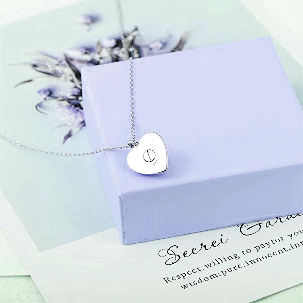 Sterling Silver Heart Urn Necklace - Furrydise