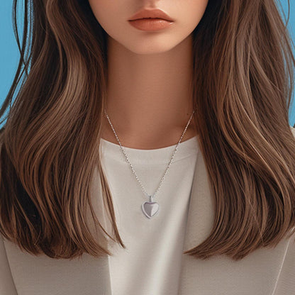 Sterling Silver Heart Urn Necklace - Furrydise