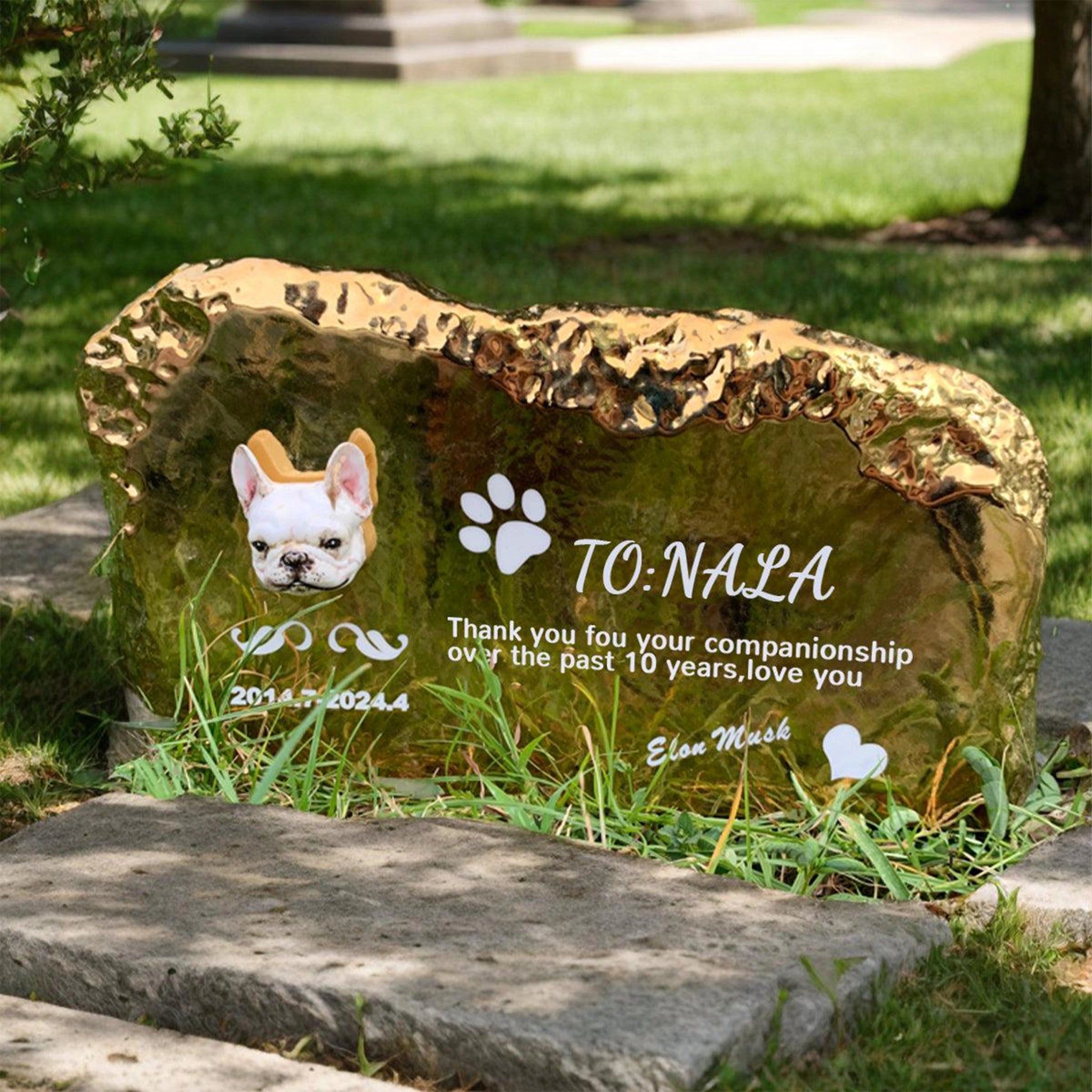 Custom Made Cat Grave Marker – Personalized Pet Headstone