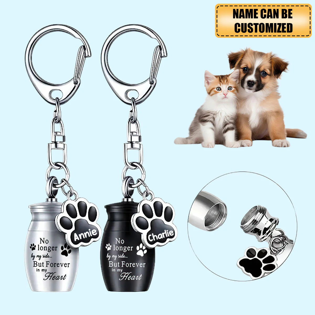 Pet Memorial Urns Keychain